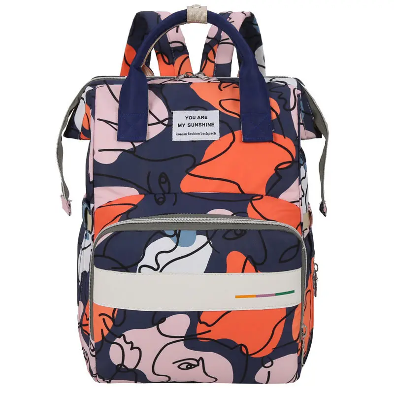 thumbnail image 1 of Mochila multifunción para el cuidado del bebé, bolsas de pañales para niños, mochilas de viaje al aire libre para mamá, bolsas de lactancia Oxford para bebés, 1 of 5