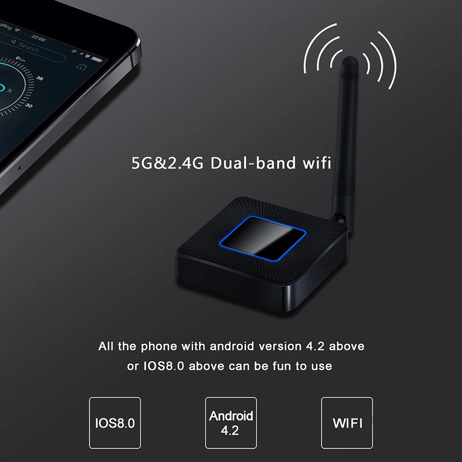 Q4 зеркальный ключ 2,4 г и 5 г Мульти-экран Cromecast HDMI подвесная ТВ-палка WiFi дисплей видео приемник ключ для IOS Android