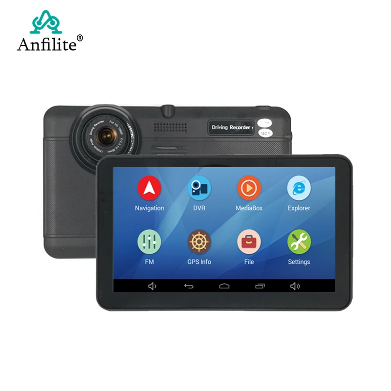 7 Inch Android Car DVR GPS Navigation With FM 16GB 768M Truck GPS Navigators Rear View Camera Free Russia/spain/Europe Map fleet tracking