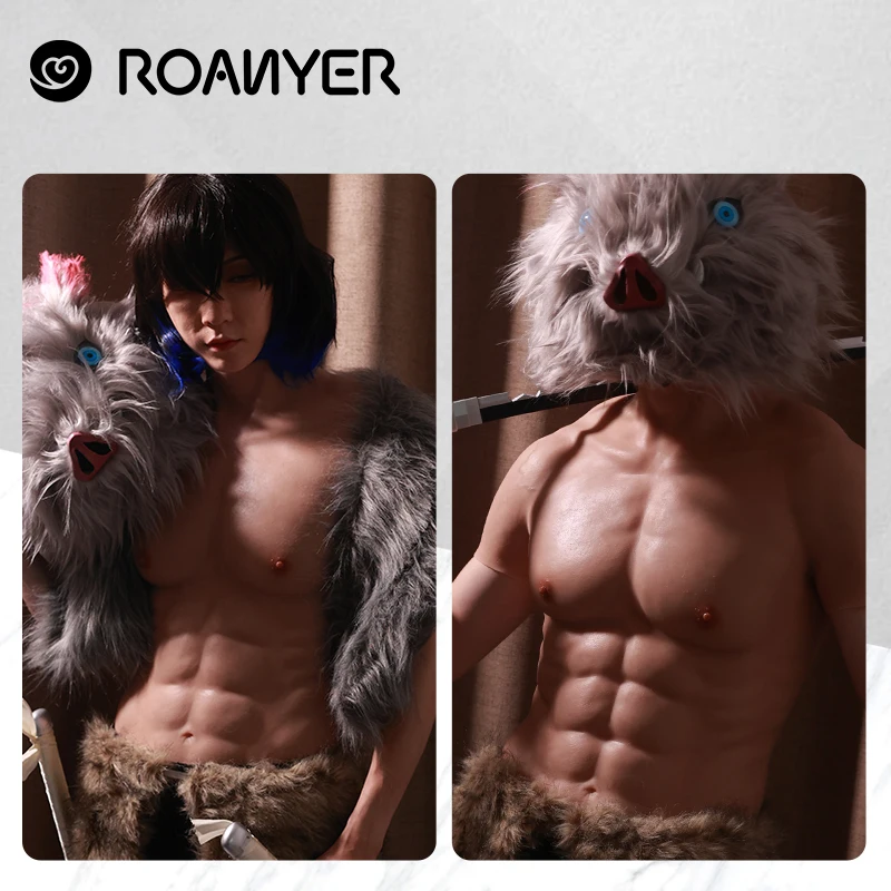 ROANYER Реалистичная искусственная силиконовая Мышцы костюм живота мачо мужской