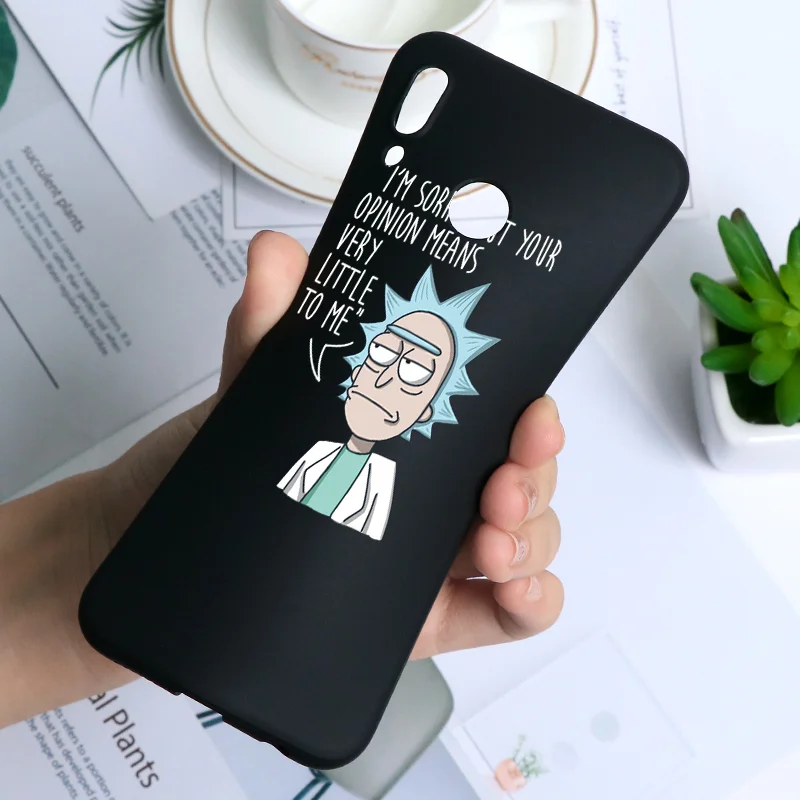 Модный чехол Рик и Морти из ТПУ для huawei Honor Y6 8X9 10 Lite Y7 Prime Play Pro Y8 Y9 20 Pro lite 7A Pro мягкий чехол