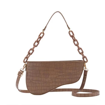 

сумки 2020 New Designed Saddle For Women Crocodile Pattern Summer Texture Cross body Bags Causal Versatile Handbag