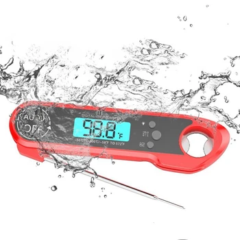 

Waterproof Digital Instant Read Meat Thermometer Chef Ultra Fast Meat Thermometer - BBQ Grilling Frying Fish Turkeys Baking Milk