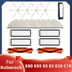 Whole Set (Brush + Filter + Mop + Wheel + Brush Cover) Spare Kits for Roborock S50 S55 S5 E2 E20 C10 Vacuum Cleaner Mi Robot