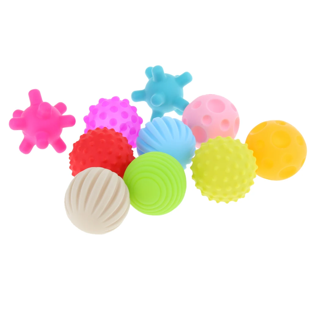 10Pcs Baby Kids Soft Squeeze Developmental Sensory Educational Toy Ball