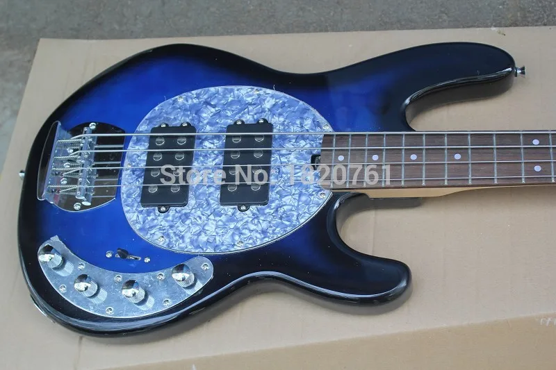 Гитара высокого качества SABRE активный звукосниматель Ernie Ball Sting Ray синий 4 струнная бас гитара 140424
