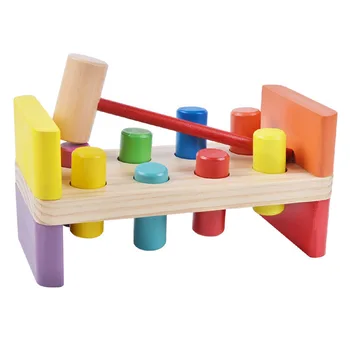 

10pcs/set Sound Kindergarten Educational Toys DIY Home Kids Hand Hammering Early Learning Baby Noise Maker Wooden Knock Ball