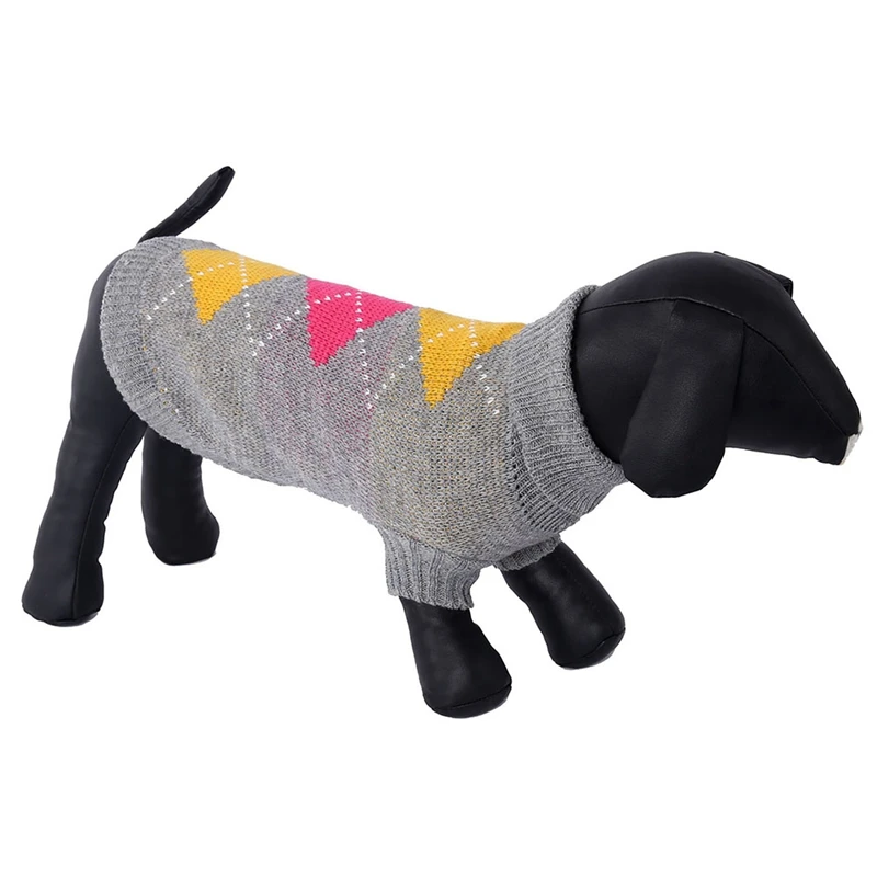 Pet Dog Clothes Winter Plaid Sweater Chihuahua Puppy Cat Small Cute Dog Christmas Sweater Clothing Pet Supplies XS-L