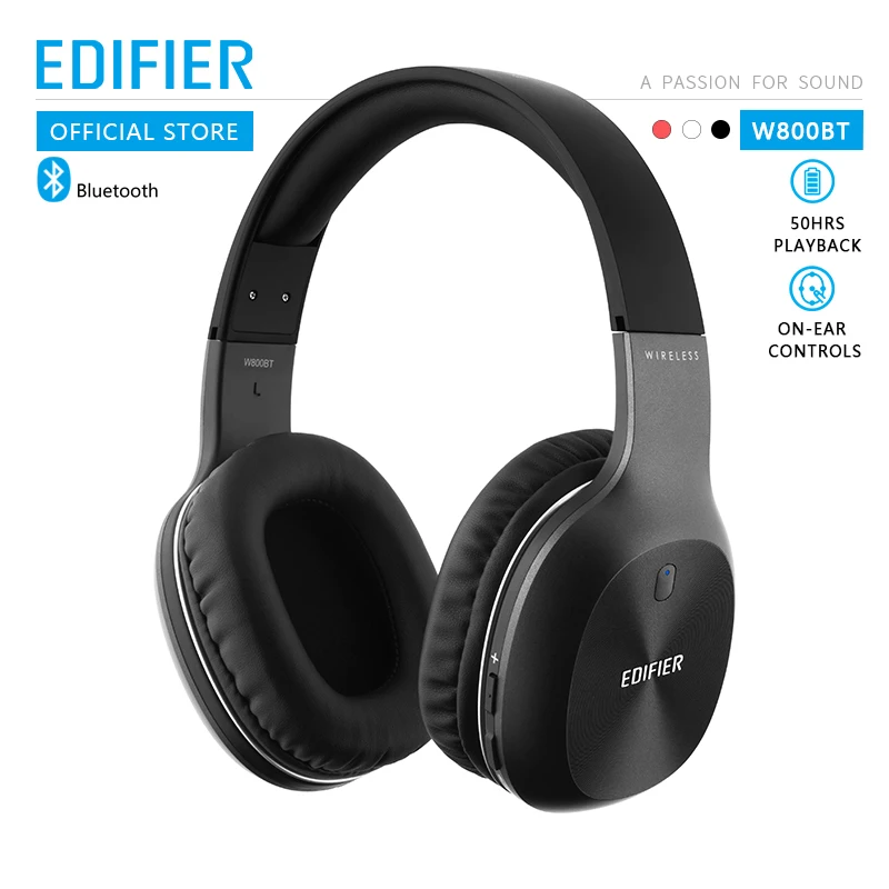 

W800BT wireless wired and Bluetooth headset with lightweight and comfortable in-ear control and up to 35 hours of playback time