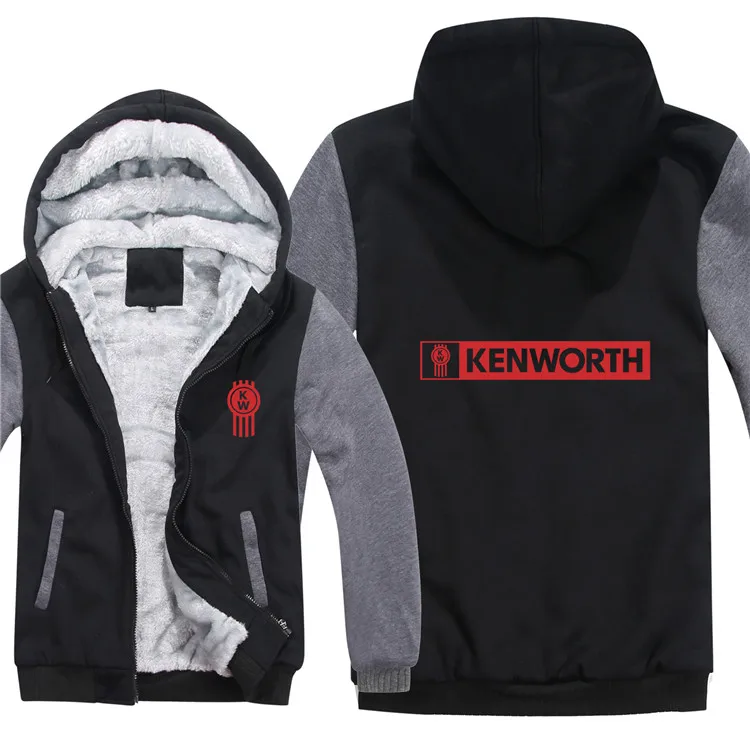 Грузовик Kenworth толстовки для мужчин пуловер шерстяной Лайнер Куртка Kenworth толстовки с капюшоном модное пальто HS-021