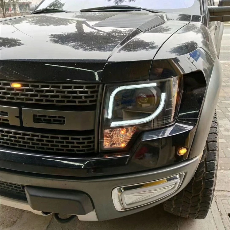 Автомобильный Стайлинг для Ford F150 фары 2009-2011 Raptor F150 светодиодный фары DRL Объектив двойной луч H7 HID Xenon bi xenon объектив