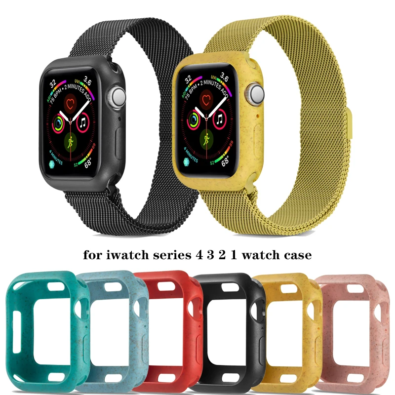 

Shock-proof Lightweight protective Bumper Cover for Apple Watch Cases 5 4 3 2 1 42/38MM TPU Cover Full For iwatch Series 40/44MM