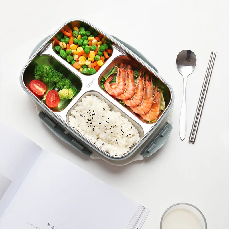 304 из нержавеющей стали японский Bento Box Термосумка набор портативный офисный школьный Ланч-бокс для детей и взрослых контейнер для еды