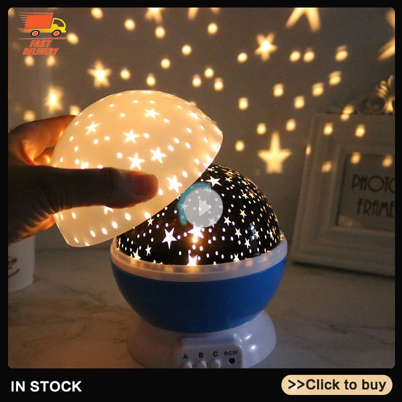 

Galaxy Projector Starry Sky Rotating LED Night Light Planetarium Children Bedroom Star Night Lights Moon Light Kids Gift Lamp