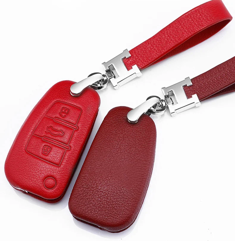 Leather Car Key Case Cover Shell Fob Bag For Audi A1 A3 A4 A6 8P 8V A4 B7 B6 B8 A5 A6 C5 C6 Q3 Q5 Q7 A7 A8 A4L Auto Accessories