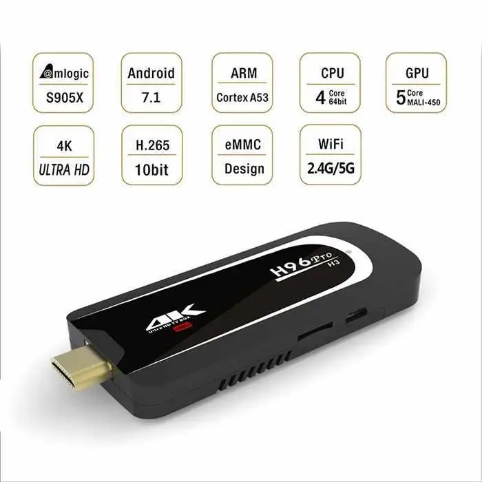 H96 mini Network Set-top Box Quad-core Multi-language Android Kit 9.0 HD TF, U disk infrared remote control