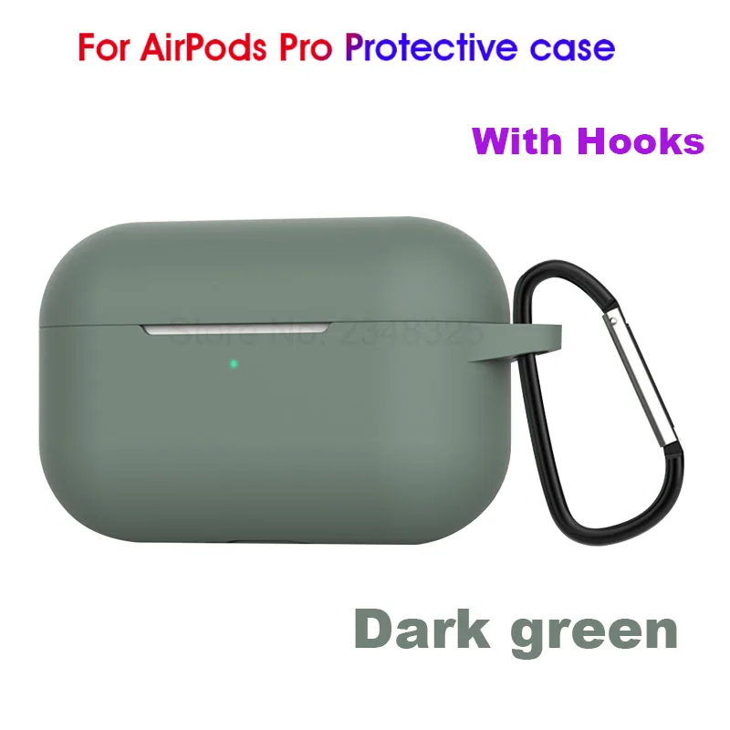 06 Чехол для Airpods Pro силиконовый беспроводной чехол для наушников Air pods Pro Чехол для гарнитуры Bluetooth для Apple AirPods Pro 3 с крючками - Цвет: 06