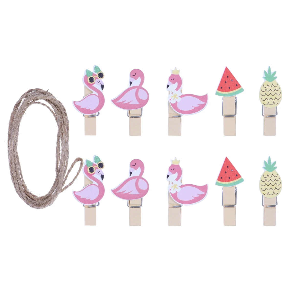 

10 Pcs Wooden Clips Patterned Funny Creative Memo Holder Party Favors Photo Pegs Photo Clips for Bar Office Home Dorm