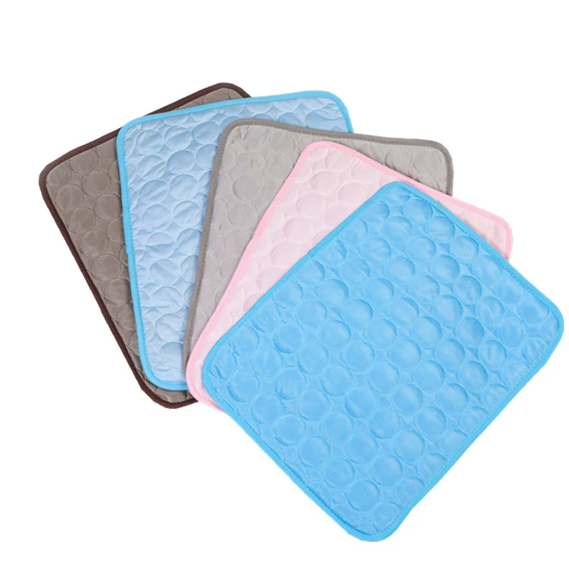 

New Summer Dog Mat Ice Pad 100*70CM Large Size Ice Silk Cool Pet Beds Sofa Cushion Fit All Pet Puppy Cat Summer Cooling Mat