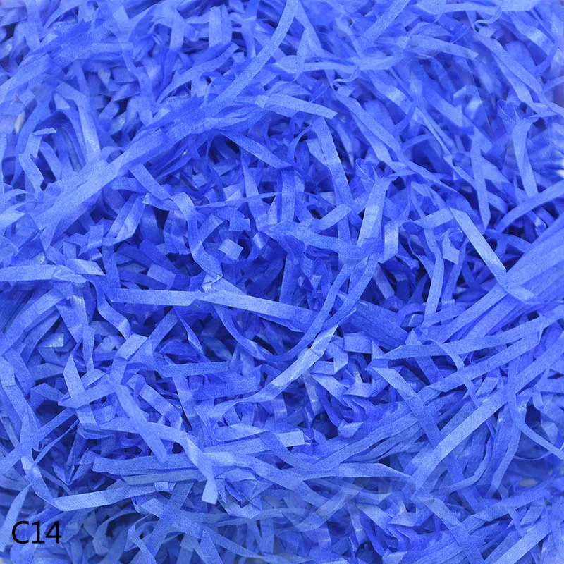 C14 50/100 г бумажная рафия измельченный DIY Подарочная коробка наполнение Crinkle бумага конфетти Свадебная подарочная коробка Заполненные украшения 8 - Цвет: C14