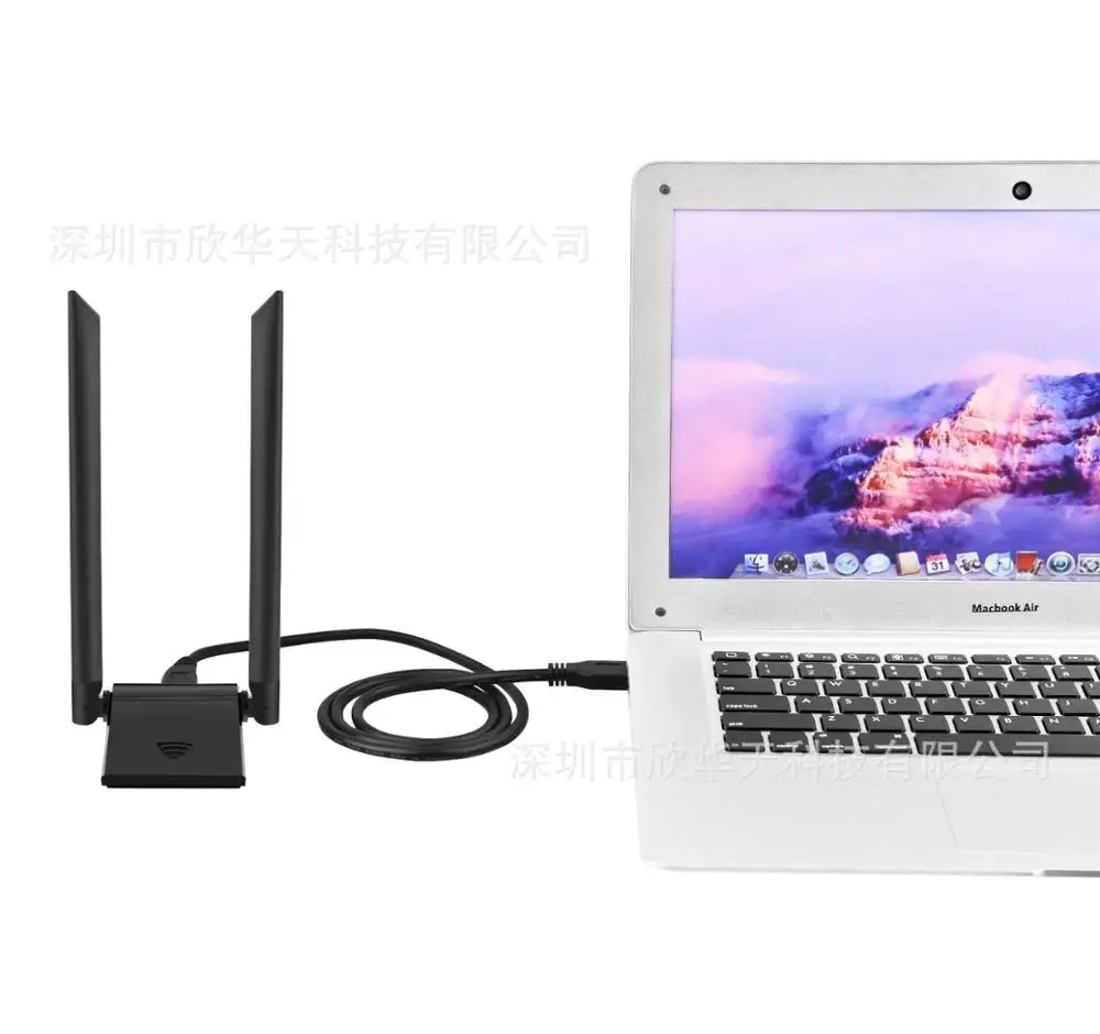 KuWFi USB 3,0 Wifi адаптер 1200 Мбит/с ПК Wi приемник 2,4G& 5,8G RTL8812BU антенна USB Ethernet lan Wifi ключ с 2* 5dBi