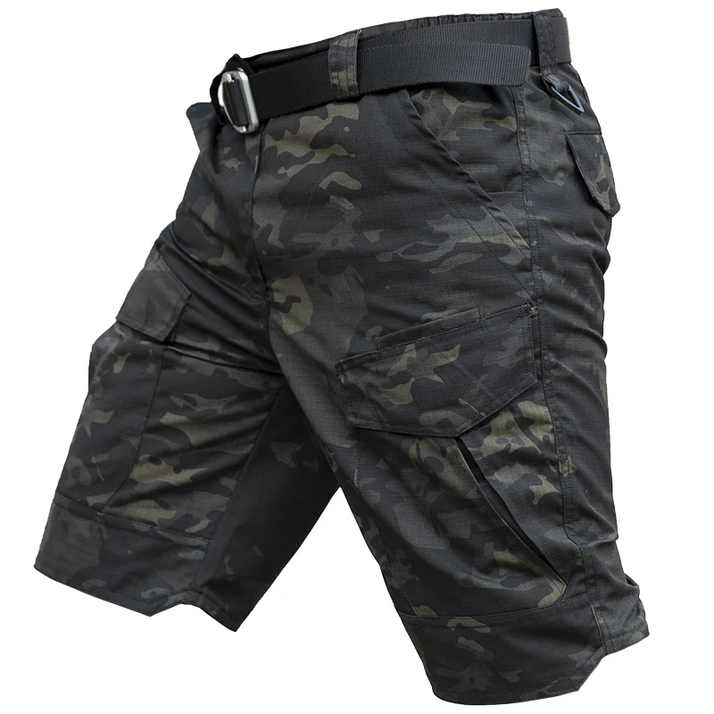 Summer Shorts Tactical Multi-pocket Hiking Cargo Shorts Men's Outdoor Sports Travel Camping Fishing Waterproof Shorts