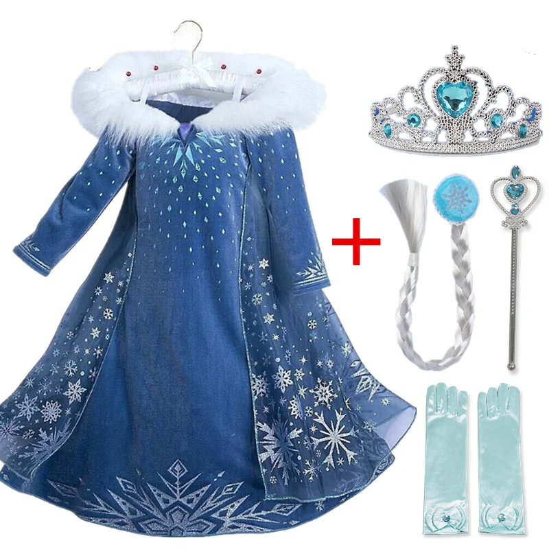 Dress Costume Fille Long-Tails Girls Kids Christmas-Robe Cosplay Children for Halloween