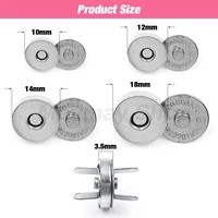 10sets/lot 14mm 18mm Magnetic Snap Fasteners Clasps Buttons Handbag Purse Wallet Craft Bags Parts Accessories Automatic Buckle 2