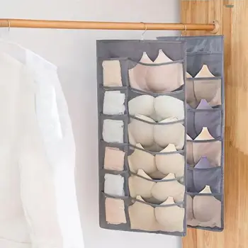 

Multifunction Folding Underwear Storage Bag Hanging Bag Socks Bra Rack Hanger Storage Bags Organizer For Wardrobe