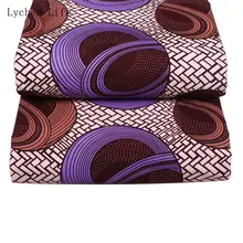 Lychee Life Анкара Африканский настоящий воск принт ткань круглый горошек узор швейная ткань для женщин вечернее платье изготовление ремесел