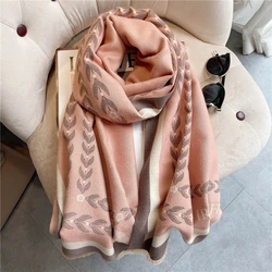 Winter Cashmere Scarf lady Tassels Pashmina Warm Thick Blanket Shawls Wraps Female Print Fashion 2022 Design Stoles Bufanda