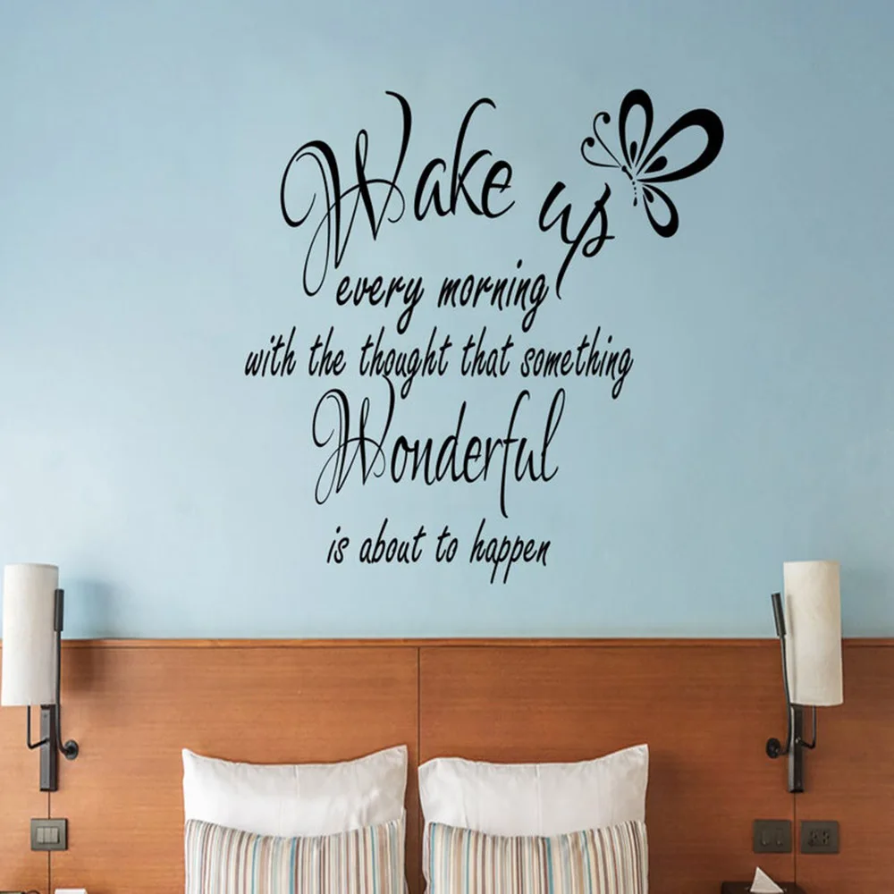 Despertador Cada Manana Vinilo Inspirador Dormitorio Cita Pared