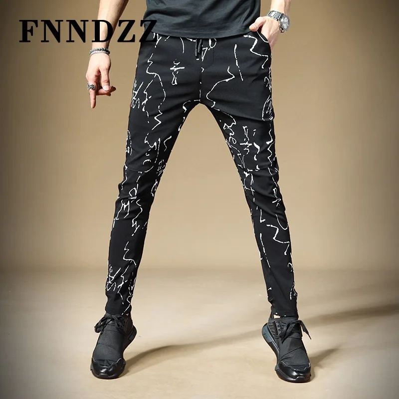 

2D Men's trousers foreign trade high-end printed sweatpants men's stretch toe camouflage trousers new fitness pants