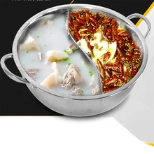 1 шт. кастрюля для приготовления пищи 30 см из нержавеющей стали ГОРЯЧАЯ кастрюля для приготовления пищи двойное ухо утка мандарин фондю Горячая кастрюля для приготовления пищи кастрюля 30 см St