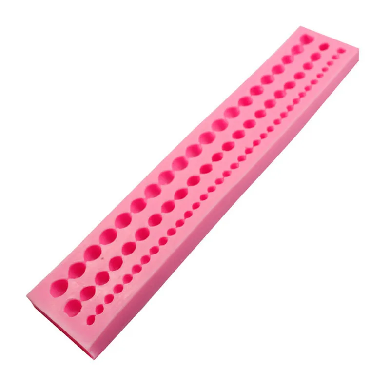 22.5x4cm Pink SEAAN 3 Sizes Useful DIY Cute Pearl String Beads Silicone Mold Cake Decorating Fondant Baking Mould Bead Mold Clay Mould Tools - Цвет: 22.5x4cm Pink