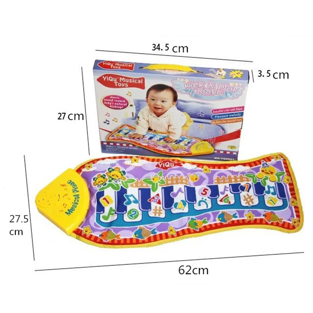TPFOCUS Fish Shape Touch Piano Toy Music Creative Carpet Early Educational Toys Music Toy for Babies Children