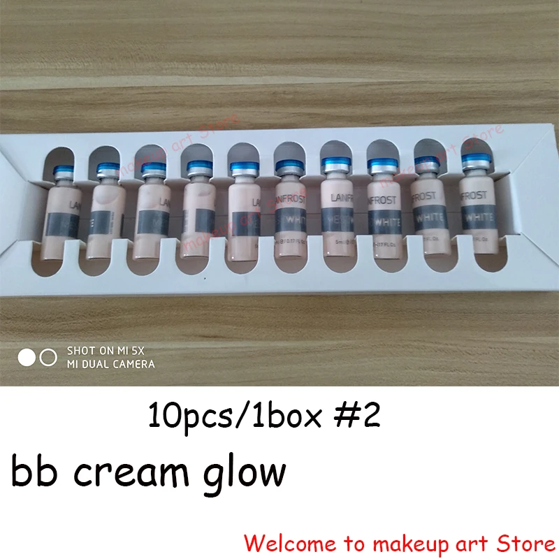 10pcs color2 Полуперманентный ВВ крем ампула стартовый набор бустер мезовит ВВ крем Сыворотка для эффективного корректор Осветляющий красота - Цвет: 10pcs color2