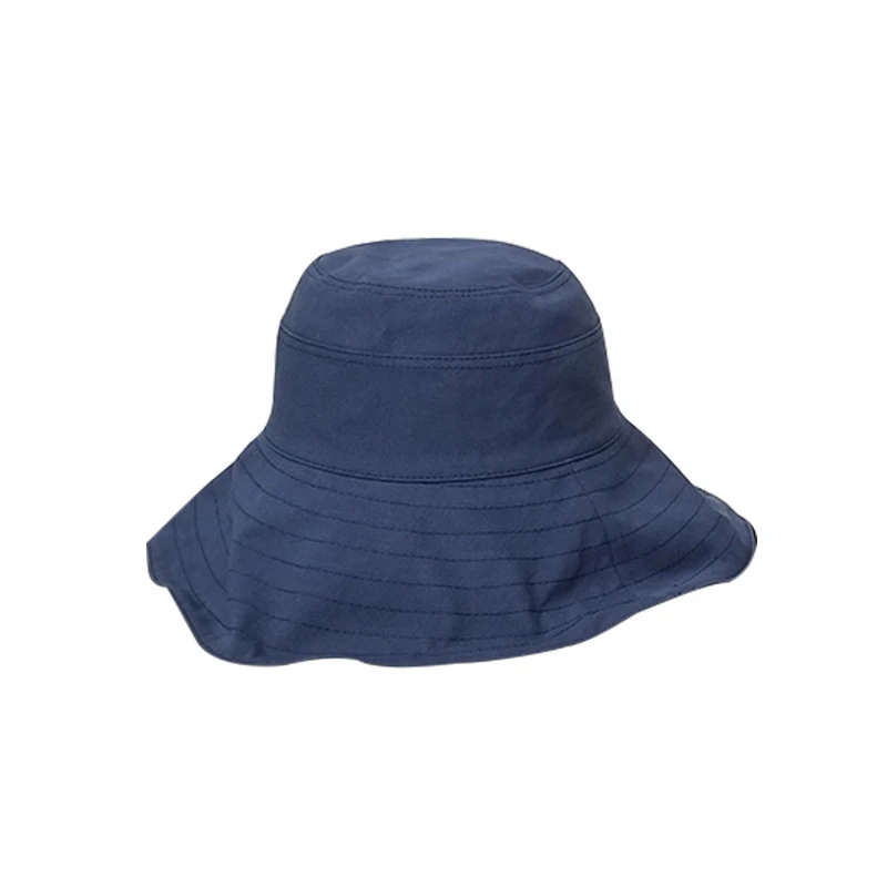 Ms. Bucket Hat Женская летняя одежда в японском стиле однотонная хлопковая Панама Складная уличная Солнцезащитная большая шляпа YFM03
