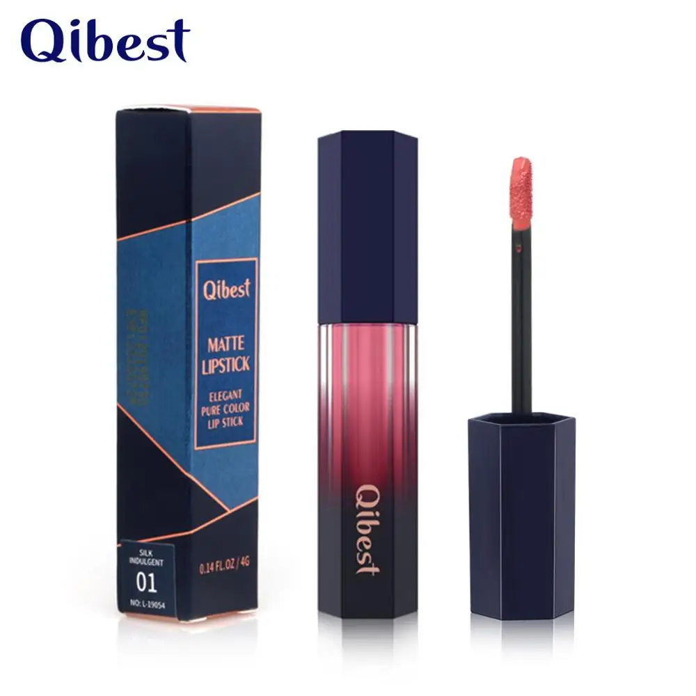Qibest 12 Color Liquid Lipstick Waterproof Makeup Long Lasting Mate Make Up Nude Lip Gloss Red pink Ultra Matte Lipsticks