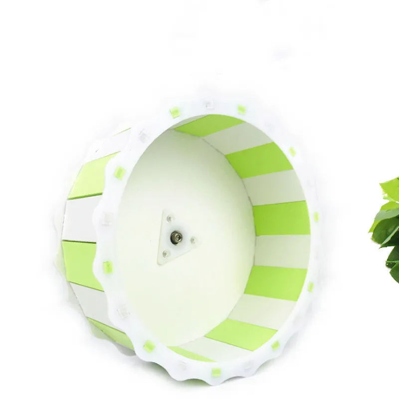 Green white Милый хомяк Mute беговое колесо тихий ротатор белка Ежик хомяк Спортивная упражняющая Игрушка аксессуары мелкие принадлежности для домашних животных - Цвет: Green white