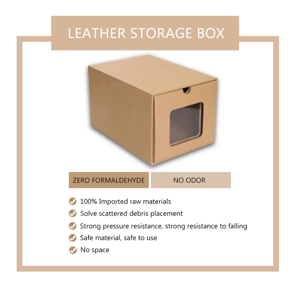 Толстая прозрачная воловья бумажная коробка утолщенная коробка из крафт-картона прозрачный ящик обувной короб розетки для хранения бумаги@ 30