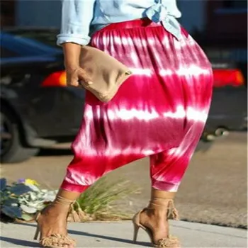 

Fashion Ethnic Style Loose Pants Women Casual Wide Stripe Print Trousers Ladies High Waist Harem Pant 4 Colors Women‘s Trousers