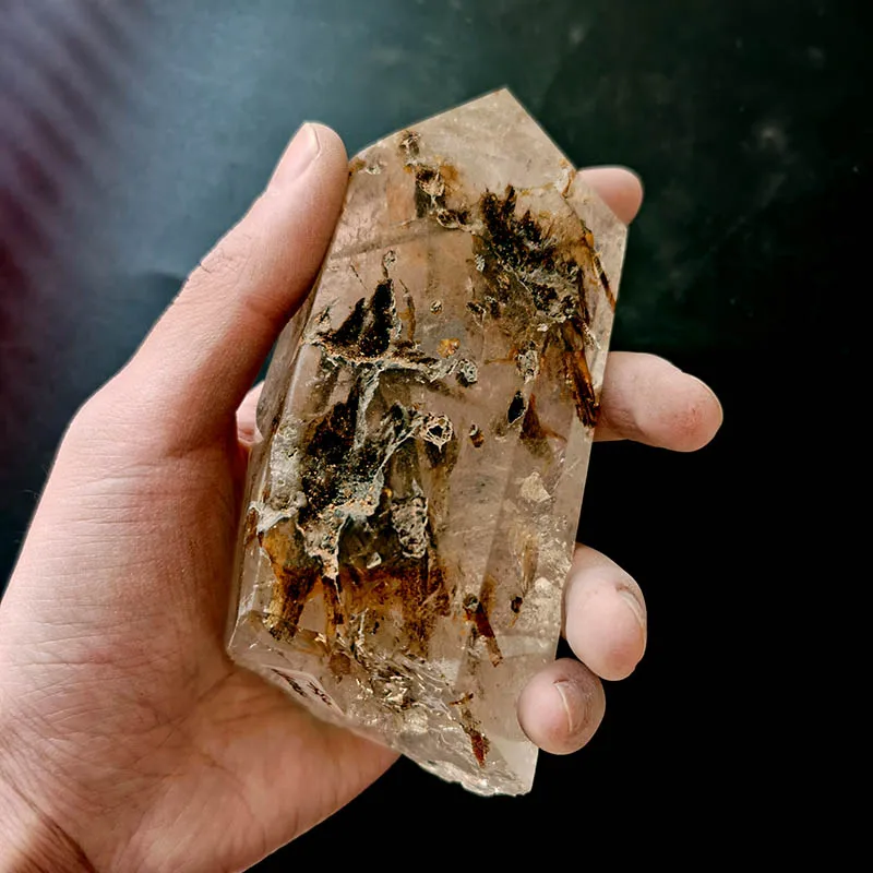 Кристал-фантом кварцевый башня натуральные камни призрак Wicca Cristal Islande Пьер Naturelle Cristaux Исцеление Декор медитация XSY