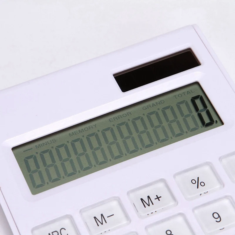 

Creative Ultrathin Digit Large Screen Solar Power Calculator Large Key Solar Power Laconic Financial Office Calculator