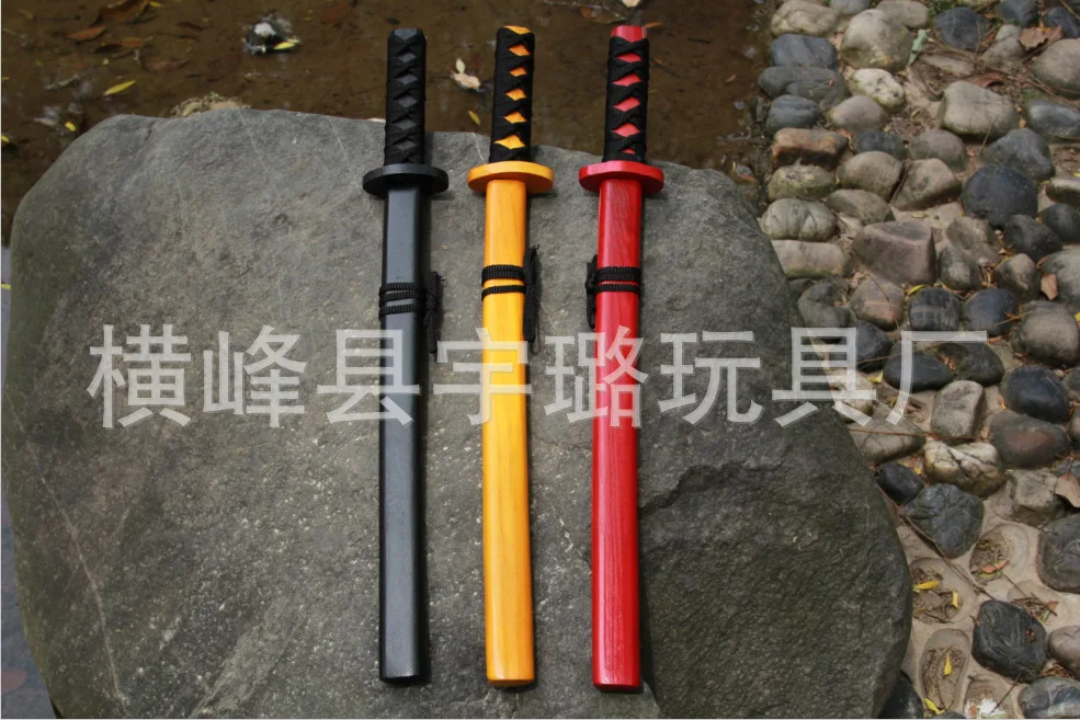 72 Cm Large Size Wooden Samurai Sword Solid Wood Paint Spraying Sword Wood Samurai Sword Is Not Open Edge Scenic Area Hot Sales