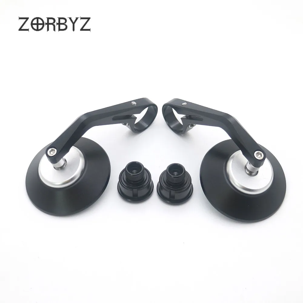 ZORBYZ Черный ЧПУ Алюминиевый Круглый Руль Торцевая сторона зеркала заднего вида резьба внутри для Benelli Leoncino 500 502c 752s BN600 BN300