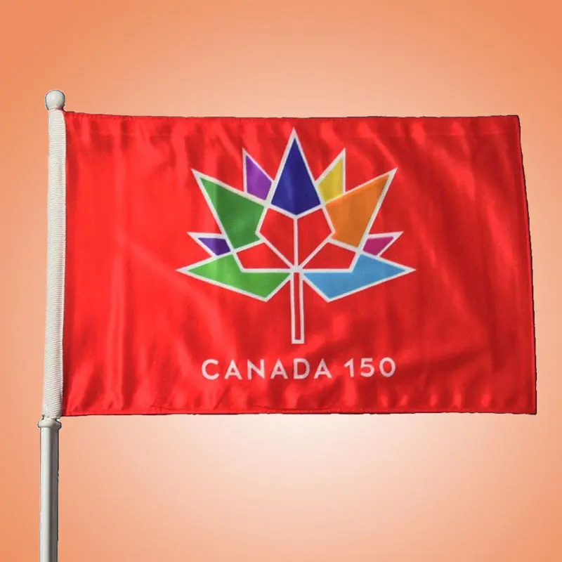 Флаг год Юбилей Канада флаг красный Cananda 3X5Feet Cananda Праздничная палка баннер памятный полиэстер
