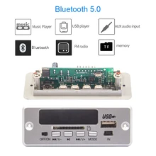 Bluetooth5.0 MP3 Decoder Board Module Wireless Car USB MP3 Player TF Card Slot / USB / FM / Remote Decoding Board Module