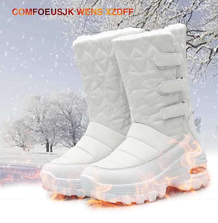 Winter Snow Boots Womens Shoes With Fur Warm Outdoor Sneakers Non-slip Womens Flats Casual Boots Comfort Shoes Botas De Mujer