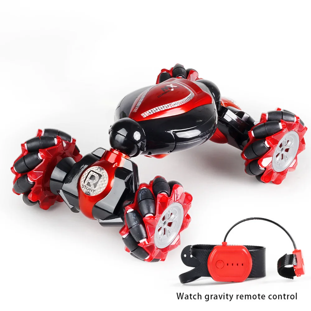 

4WD RC Stunt Car Watch Control Gesture Induction Deformable Electric RC Drift Car Transformer Car Toys for Kids with LED Light